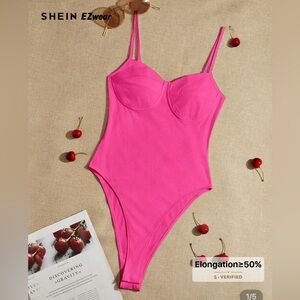 SHEIN Hot Pink Bodysuit